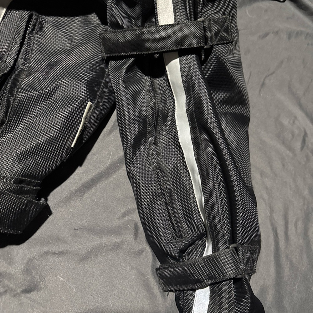 First Racing Armored Black Motorcycle Jacket, Reflective with Inner Liner - Picture 7 of 8